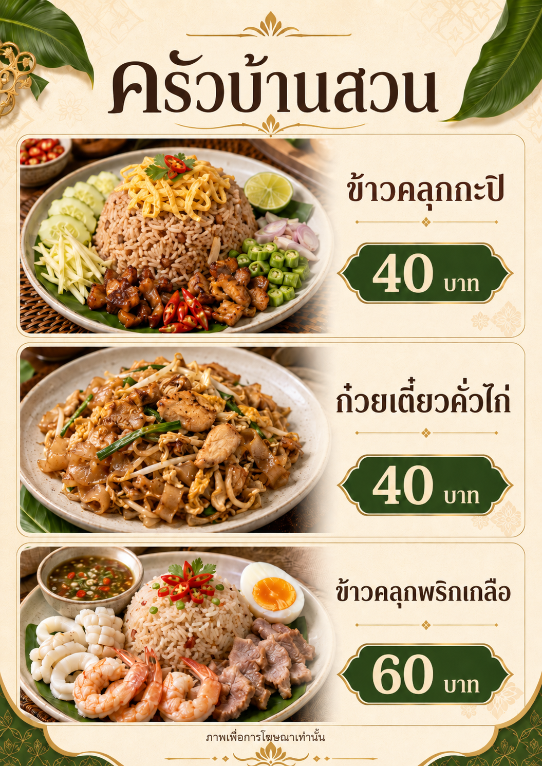 เมนูแนะนำ ครัวบ้านสวน